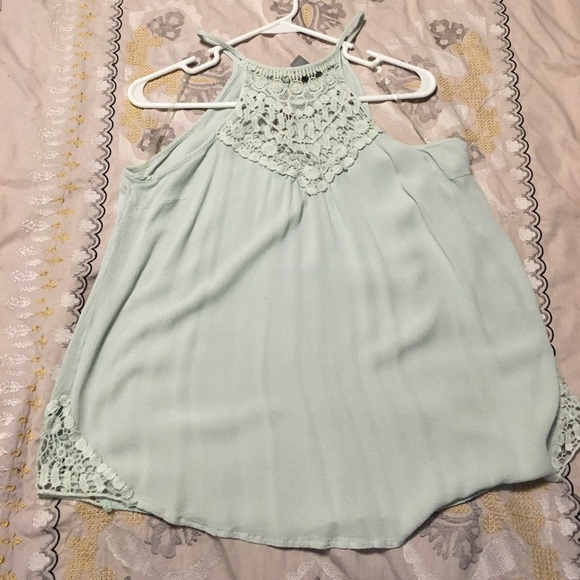 Charlotte Russe Tops - Crochet chiffon top tank